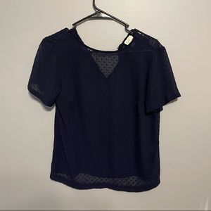 Sheer Navy T-Shirt